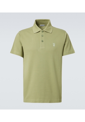 Burberry Embroidered cotton polo shirt