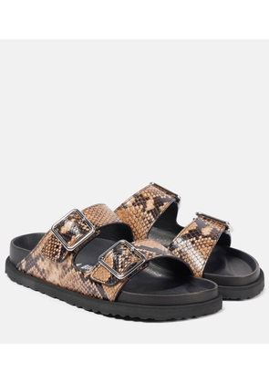Birkenstock 1774 Arizona snake-effect leather sandals