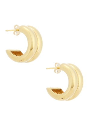 AGMES Giulia Hoop Earrings in Gold Vermeil - Metallic Gold. Size all.