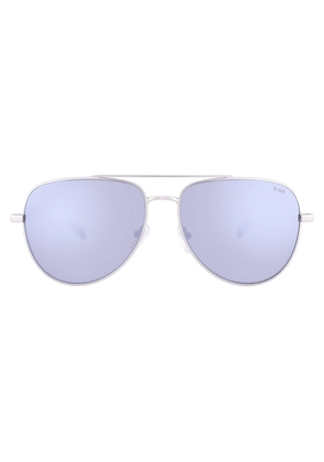 Tumi Silver Pilot Unisex Sunglasses STU008 0581 59