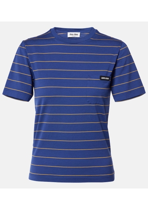 Miu Miu Striped cotton jersey T-shirt