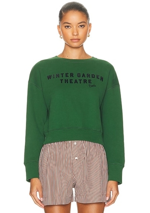 BODE Theatre Crewneck Sweater in Dark Green - Green. Size M (also in S, XS).