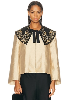 BODE Gilt Jacket in Gold & Black - Metallic Gold. Size L (also in M, S, XS).