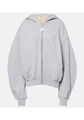 The Attico Logo cotton fleece hoodie