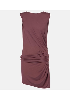 The Attico Draped drop-waist jersey minidress