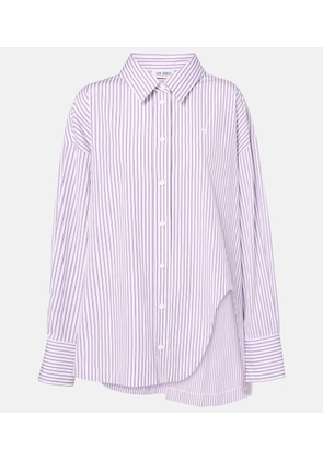 The Attico Diana asymmetric striped cotton shirt