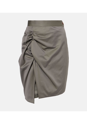 Vivienne Westwood Side Panther cotton satin miniskirt