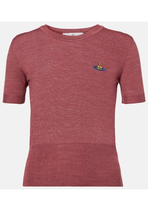 Vivienne Westwood Bea logo wool and silk top