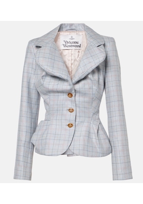 Vivienne Westwood Drunken tartan wool and linen blazer