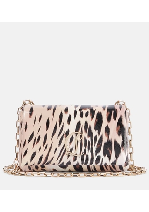 Christian Louboutin Loubi54 printed leather clutch