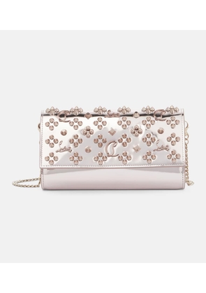Christian Louboutin Paloma embellished leather clutch