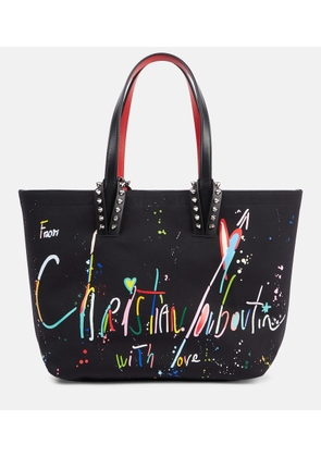 Christian Louboutin Cabata Large leather-trimmed canvas tote bag