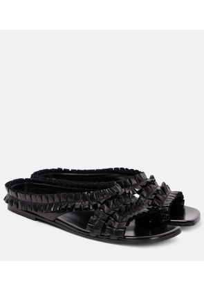 Dries Van Noten Ruffled leather sandals