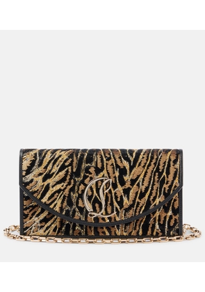 Christian Louboutin Loubi54 leopard-print crepe satin clutch
