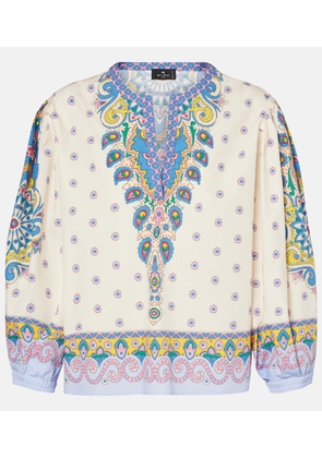 Etro Printed cotton top