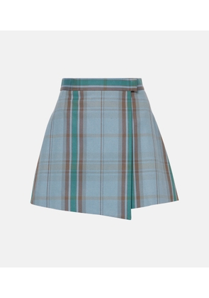 Vivienne Westwood Cut Off tartan cotton and linen miniskirt