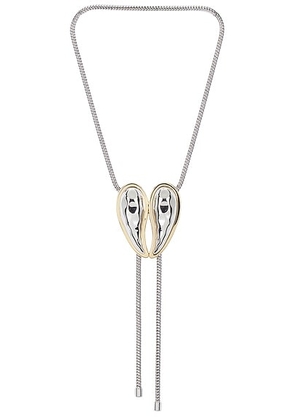 Demarson Amour Necklace in Gold & Silver - Metallic Silver. Size all.