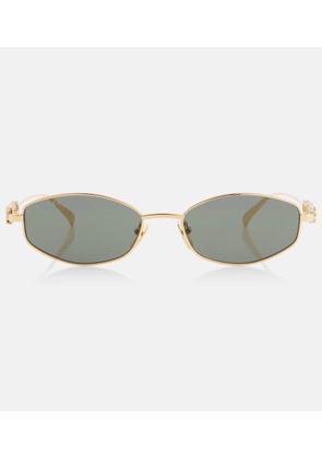 Gucci Logo embellished oval sunglasses