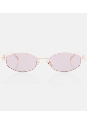 Gucci Logo embellished oval sunglasses