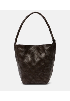 The Row N/S Park Medium woven leather shoulder bag