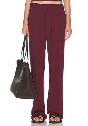 Eterne Lounge Pant in Oxblood - Burgundy. Size M (also in XS, S, XL).