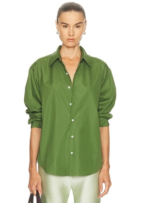 Comme Si La Shirt Classica in Olive - Olive. Size L (also in S, M).