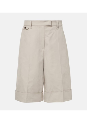 Brunello Cucinelli Cotton and linen Bermuda shorts