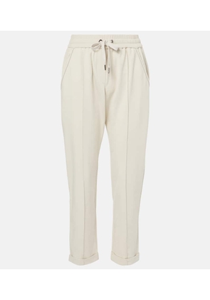 Brunello Cucinelli Cotton jersey cropped sweatpants