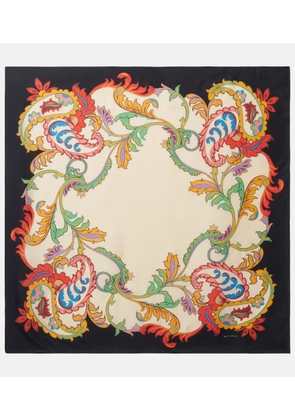 Etro Paisley silk twill scarf