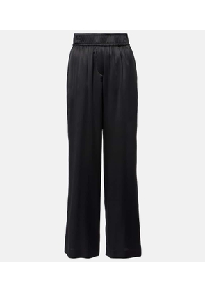 Brunello Cucinelli Silk-blend wide-leg pants