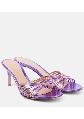 Gianvito Rossi 70 metallic leather mules