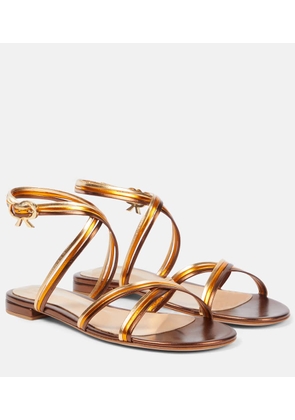 Gianvito Rossi Calissa metallic leather sandals