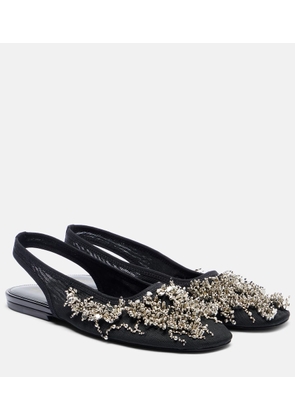 Dries Van Noten Embellished slingback flats