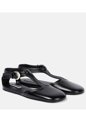 Jil Sander Leather Mary Jane flats