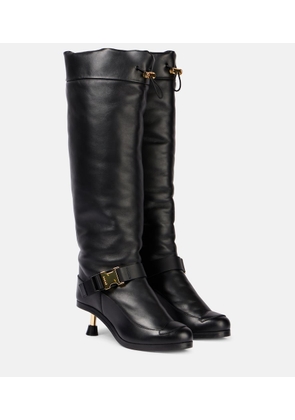 Sacai Leather knee-high boots
