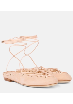 Chloe Ghillies suede flats