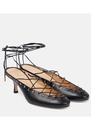 Chloe Ghillies leather lace-up pumps