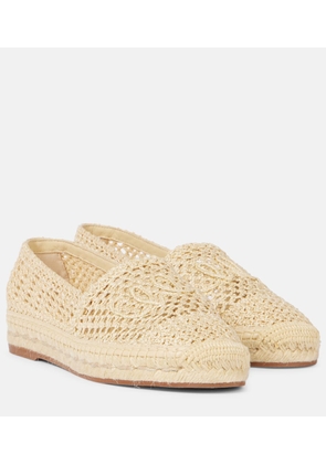 Chloe Isla logo crochet espadrilles