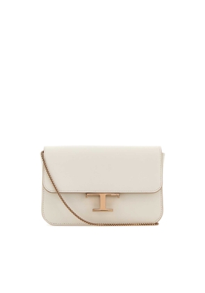 Tod'S Ivory Leather Micro Crossbody Bag