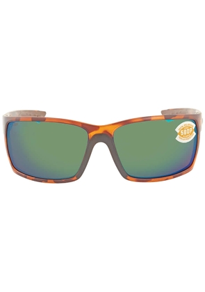 Costa Del Mar REEFTON Green Mirror Polarized Polycarbonate Rectangular Mens Sunglasses 6S9007 900711 64