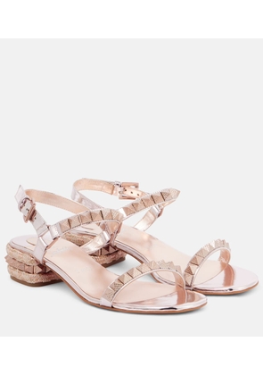 Christian Louboutin Pyrasand 30 mirrored leather sandals