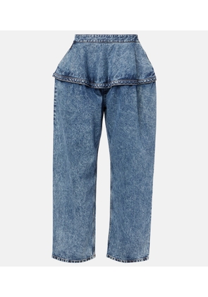 Alaia Low-rise wide-leg jeans