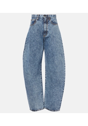 Alaia High-rise barrel-leg jeans