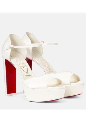 Christian Louboutin Bridal Sandaloo 130 crepe satin platform sandals