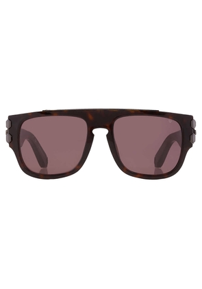 Philipp Plein Brown Browline Mens Sunglasses SPP011M 722 55