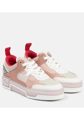 Christian Louboutin Panelled embellished leather sneakers