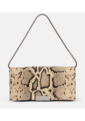 Jil Sander Carnet snake-effect leather clutch