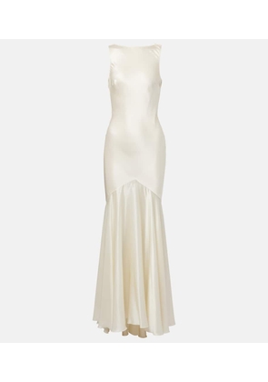 Nina Ricci Open-back satin maxi dress