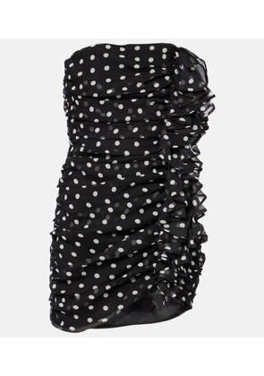 Nina Ricci Polka-dot silk chiffon minidress