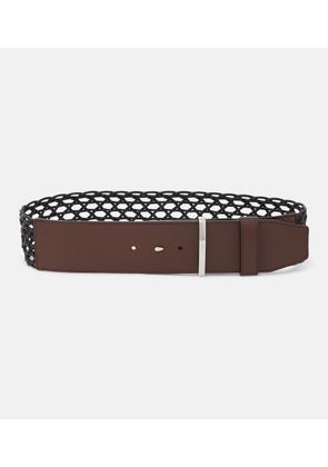 Max Mara Leather and canvas belt